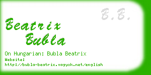 beatrix bubla business card